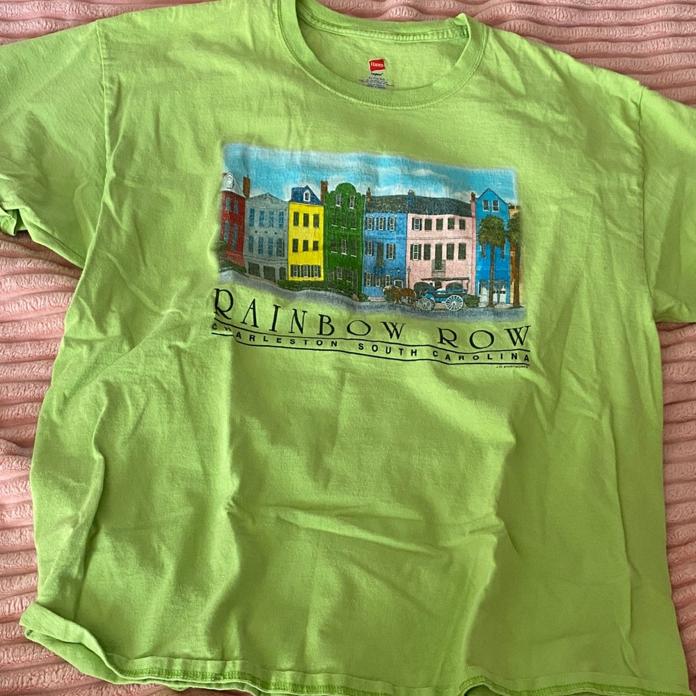 Rainbow Row unisex  Green T-Shirt